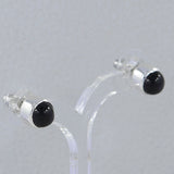 Tanzanite Cabochon Studs Silver Earring