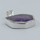 Amethyst Crystal Quartz Silver Pendant