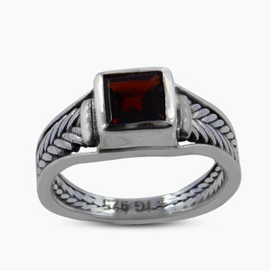 925 Silver Green Amethyst Rings