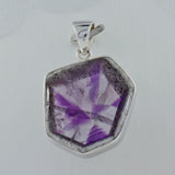 Amethyst Crystal Quartz Silver Pendant