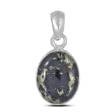 Apache Gold Pyrite Silver Pendant