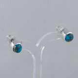 Tanzanite Cabochon Studs Silver Earring