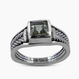 925 Silver Green Amethyst Rings