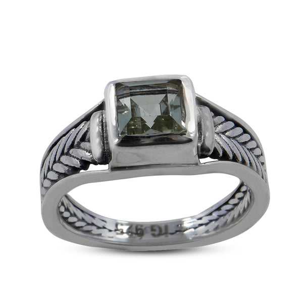 925 Silver Green Amethyst Rings