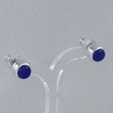 Tanzanite Cabochon Studs Silver Earring