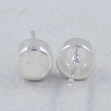 Tanzanite Cabochon Studs Silver Earring