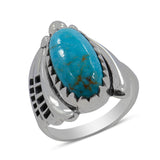 Natural Mexican Turquoise Silver Ring