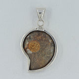 Fossil Ammonite Silver Pendant