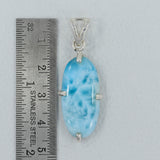 Blue Larimar Gemstone Silver Pendant