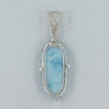 Blue Larimar Silver Pendant