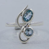 Blue Topaz  Silver Ring