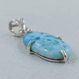 Blue Larimar Gemstone Silver Pendant