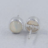 Tanzanite Cabochon Studs Silver Earring