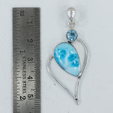 Larimar 925 Sterling Silver Pendant