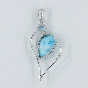 925 Sterling Silver Larimar Pendants
