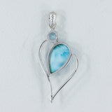 Larimar 925 Sterling Silver Pendant