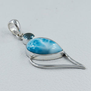 925 Sterling Silver Larimar Pendants