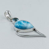 Larimar 925 Sterling Silver Pendant