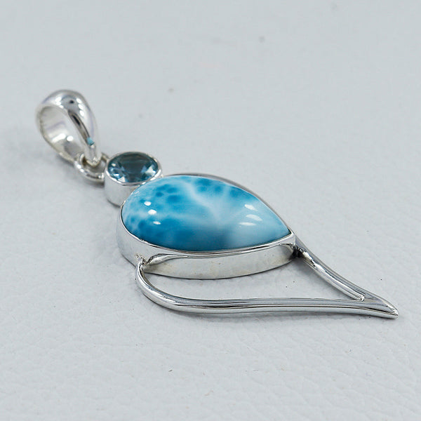925 Sterling Silver Larimar Pendants