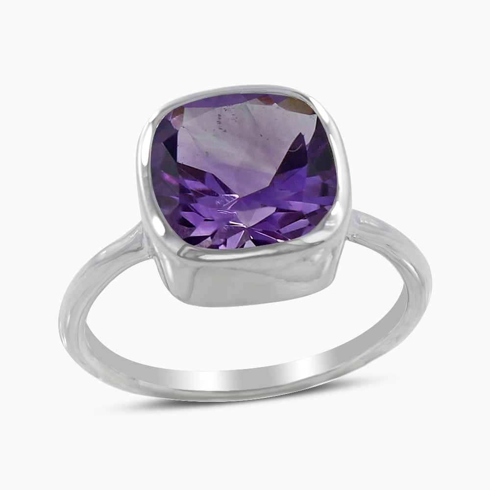Amethyst Silver Rings