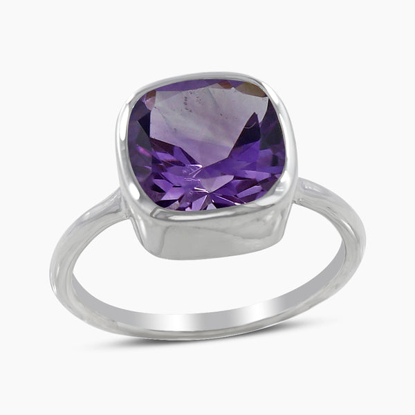 Amethyst Silver Rings