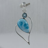 Larimar 925 Sterling Silver Pendant