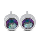 Mystic Quartz Studs Silver Earring