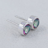 Mystic Quartz Studs Silver Earring