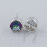 Mystic Quartz Studs Silver Earring