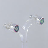 Mystic Quartz Studs Silver Earring