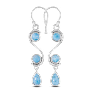 Rainbow Moonstone Silver Earrings