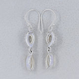 Rainbow Moonstone Silver Earring