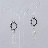 Rainbow Moonstone Silver Earring