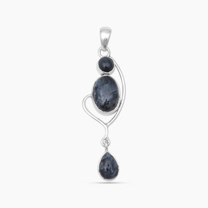 925 Sterling Silver Pietersite Jasper Pendants