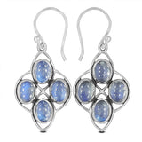 Rainbow Moonstone Silver Earring