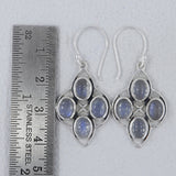 Rainbow Moonstone Silver Earring