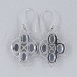 Rainbow Moonstone Silver Earring