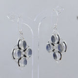 Rainbow Moonstone Silver Earring