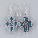 Rainbow Moonstone Silver Earring