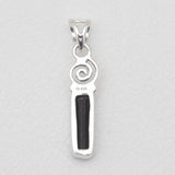 925 Silver Pencil Shaped Tourmaline Pendants