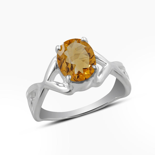 925 Sterling Silver Citrine Rings