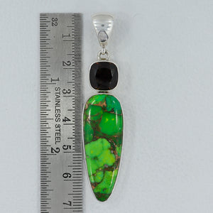 Green Copper Turquoise Silver Pendants