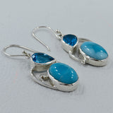 Natural Labradorite & Mystic Quartz Silver Earrings