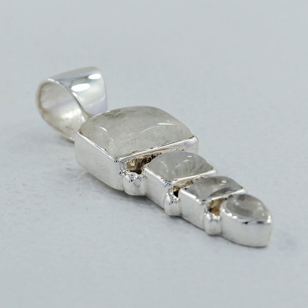 Rainbow Moonstone Silver Pendants