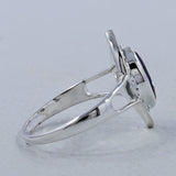 Natural Green Amethyst Silver Rings