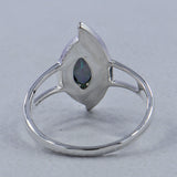 Natural Green Amethyst Silver Rings
