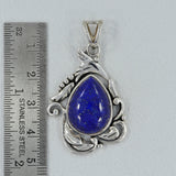 Blue Lapis Lazuli Silver Pendant