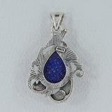 Blue Lapis Lazuli Silver Pendant