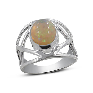 925 Silver Ethiopian Opal Rings
