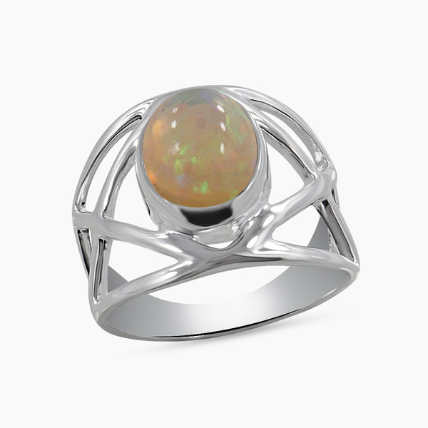 925 Silver Ethiopian Opal Rings